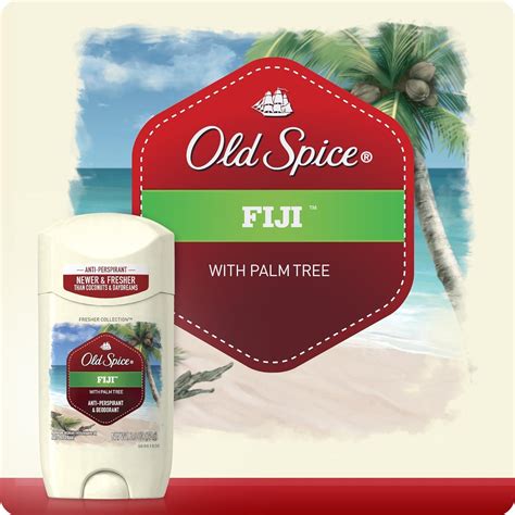 Old Spice Fiji Deodorant 6 Pack - Palm Tree Scent 2.6 Oz - Men's ...