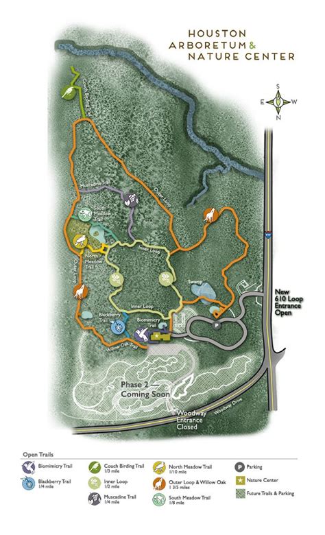 Map - Houston Arboretum & Nature Center | Nature center, Map, Arboretum