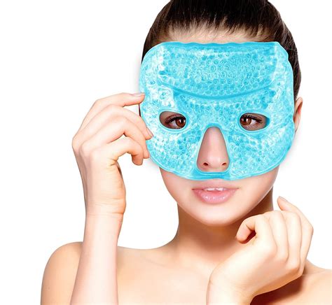 Hot and Cold Therapy Gel Bead Facial Eye Mask by FOMI Care Ice Mask for Migraine Headache ...