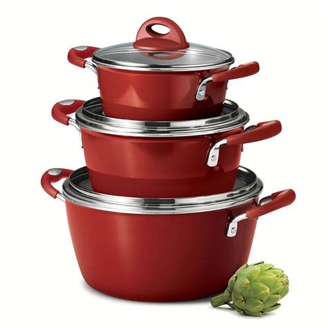 Tramontina 6-Piece Stackable Cookware Set ..Red #Tramontina | Cookware ...