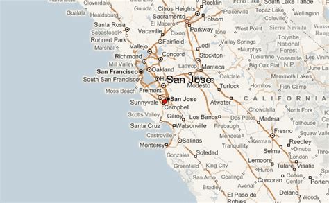 San Jose Weather Map - Map Of Farmland Cave