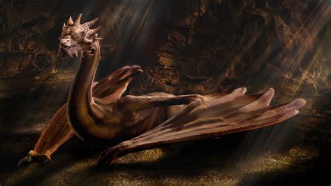 4K, Dragon Of Middle-Earth, Winged, Dragon, Smaug, Fire-breathing, Smaug The Golden, The Hobbit ...