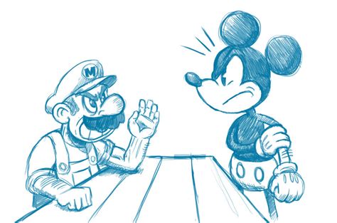 Mario vs Mickey by Bourrouet on DeviantArt