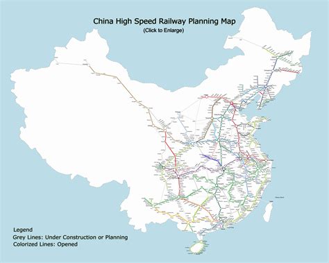 Map of Current and Proposed High-Speed Rail Lines in China as of January 2017 [4500x3600] [OS ...