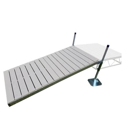 Patriot Docks 4 ft. x 8 ft. Shore Ramp Kit with Gray Aluminum Decking-10353 - The Home Depot