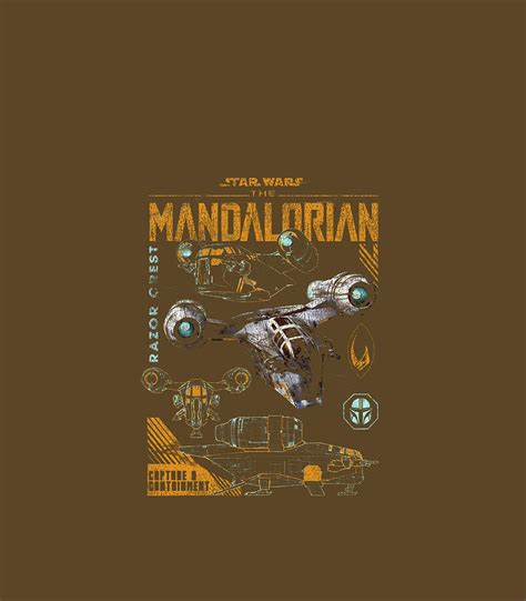 Star Wars The Mandalorian Razor Crest Schematics Digital Art by Matinn ...