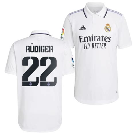 Real Madrid Antonio Rudiger 2022-23 Home Authentic White Jersey