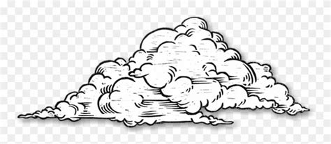 Download hd Clouds Clipart Sketch - Clouds Black And White Drawing - Png Download and use the ...