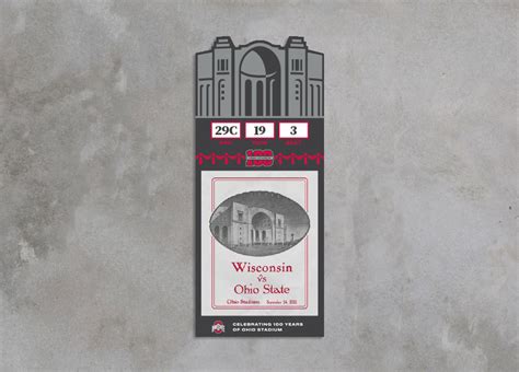 Ohio State Football Commemorative Ticket Poster - Stub-e