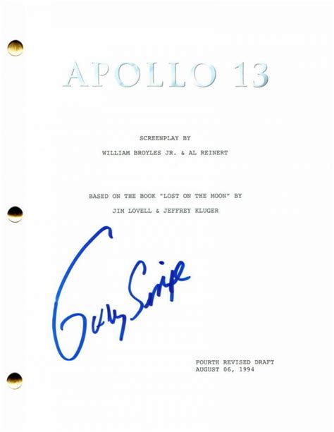 GARY SINISE SIGNED AUTOGRAPH APOLLO 13 FULL MOVIE SCRIPT - TOM HANKS ...