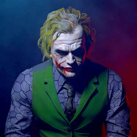 HD wallpaper: Batman, Heath Ledger, Joker, portrait, make-up, one person | Wallpaper Flare