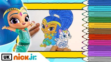 Shimmer and Shine | Colour In: Shine and Nahal | Nick Jr. UK - YouTube