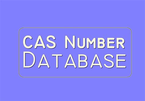 CAS Number Database Free Download