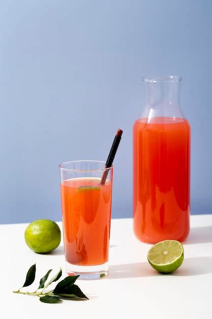 Free Photo | Tasty fruit juice with lime