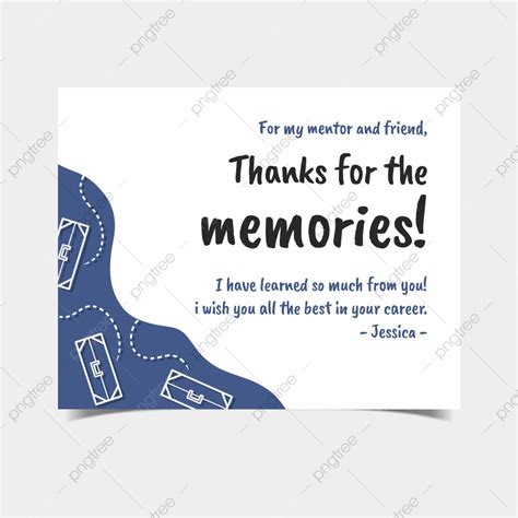 Thanks For The Memories Farewell Card Template Download on Pngtree