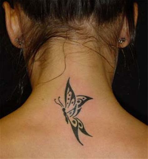 63 Beautiful Neck Butterfly Tattoos