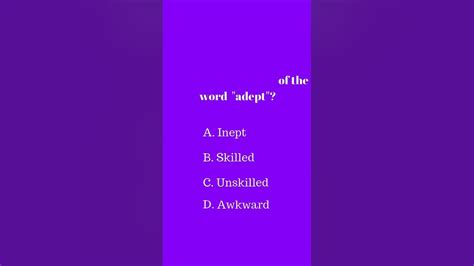 "Find the Synonym for Adept: Test Your Vocabulary Knowledge!" # ...