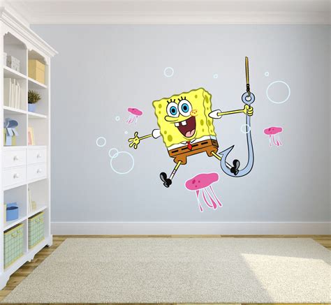 Home, Furniture & DIY Spongebob,Sticker,Kids,Wall Art,3D,Bedroom,Decal ...