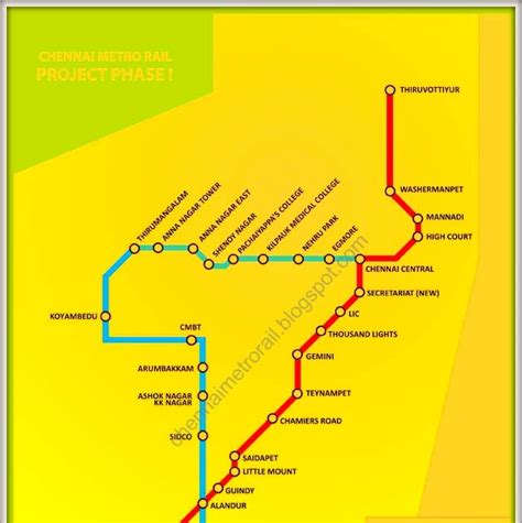 Chennai Metro Rail Project Route Map Pics,Latest Phase Plan Map | Chennai Metro Rail Latest News