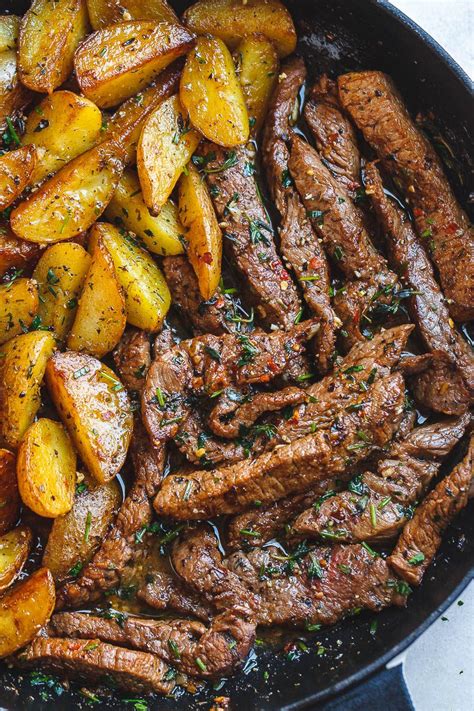 Garlic Butter Steak and Potatoes Skillet — Eatwell101