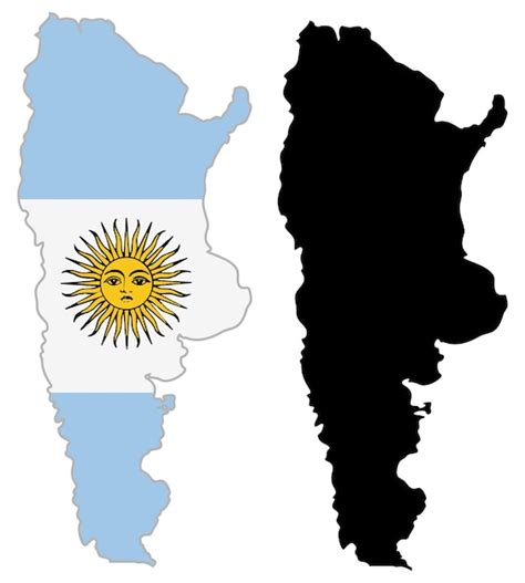 Premium Vector | Argentina map flag