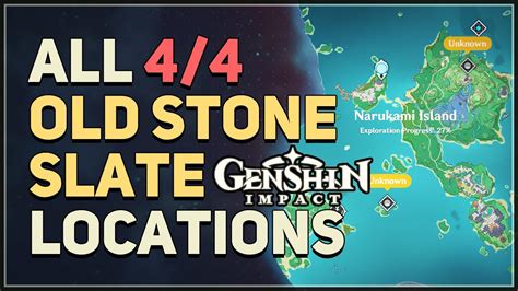 All 4 Old Stone Slate Locations Genshin Impact - YouTube