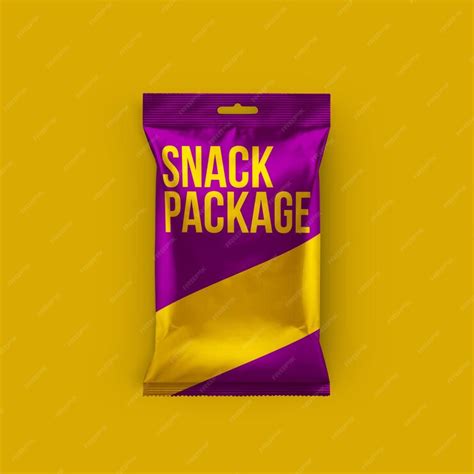 Premium PSD | Food snack packaging mockup design