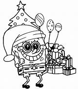 Spongebob Squarepants Christmas Coloring Pages sketch template