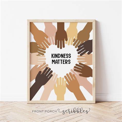 Equality Print Kindness Matters Diversity Poster Positive | Etsy in ...