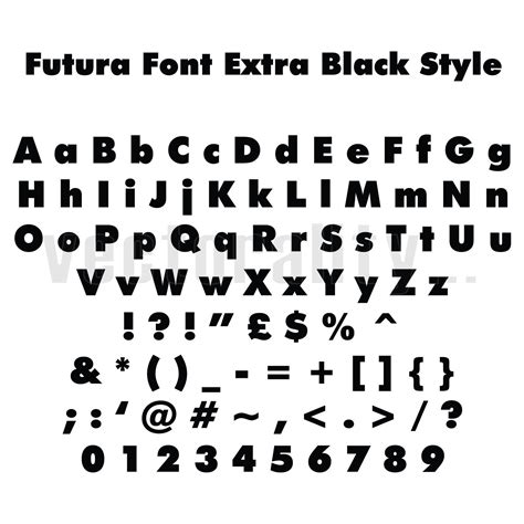 Futura Font Extra Black Style Alphabet Letters Vector Art File - Etsy Finland