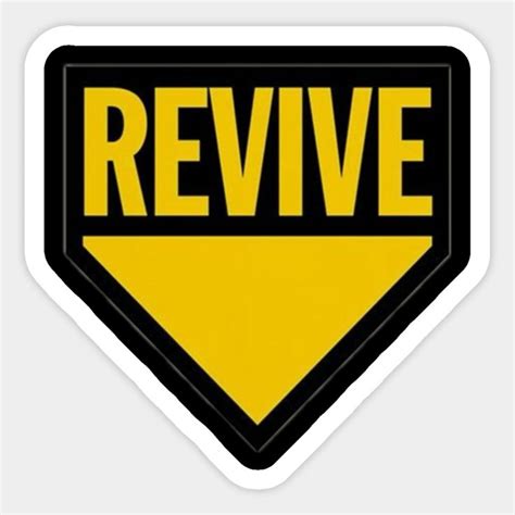 a black and yellow sticker with the words revve on it