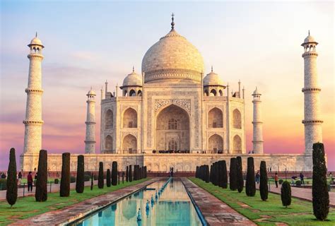 Premium Photo | Beautiful Taj Mahal at sunrise and its reflection India Agra