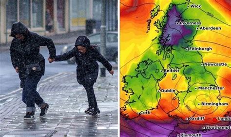 UK to be battered by 'nasty' storm bringing 60mph gale force winds and ...