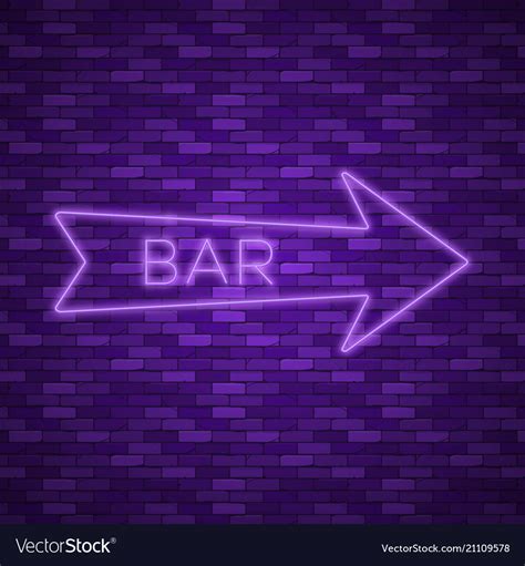 Neon arrow sign Royalty Free Vector Image - VectorStock