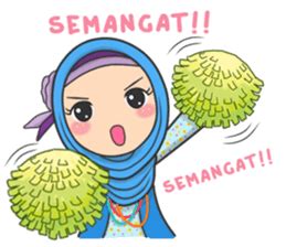 Flower Hijab : Daily Talk - LINE Creators' Stickers Anime Muslim ...