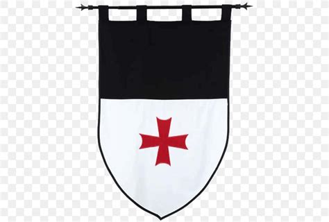 Middle Ages Crusades Banner Knights Templar Flag, PNG, 555x555px ...