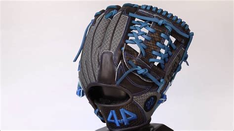 44 Pro Custom Baseball Gloves Signature Series Black Snakeskin Royal Mesh - YouTube