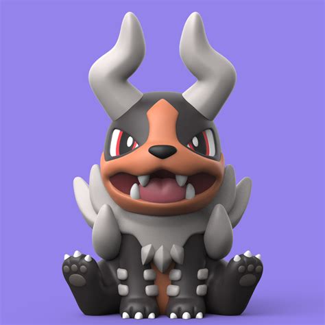 STL file POKEMON - HOUNDOUR EVOLUTION (EASY PRINT NO SUPPORT)・3D printer design to download・Cults