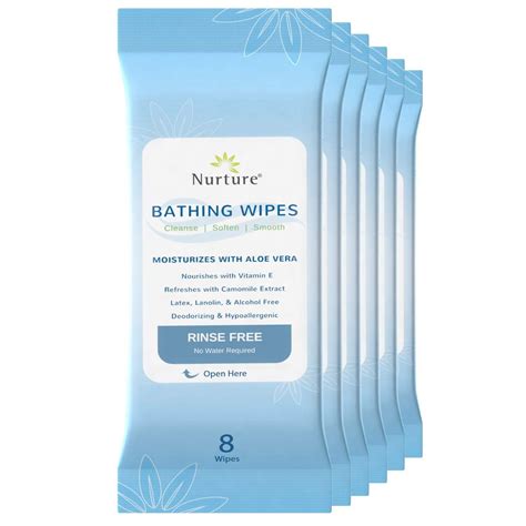 Rinse Free No Shower Bathing Wipes (6-Pack) - Walmart.com