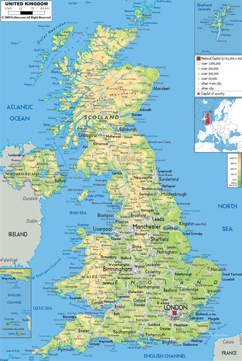 Maps of United Kingdom of Great Britain and Northern Ireland | Map ...