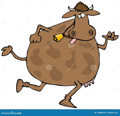 Running Cow Royalty Free Stock Photos - Image: 12488518