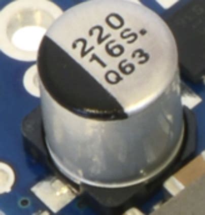 identification - Surface mounted electrolytic capacitor markings ...