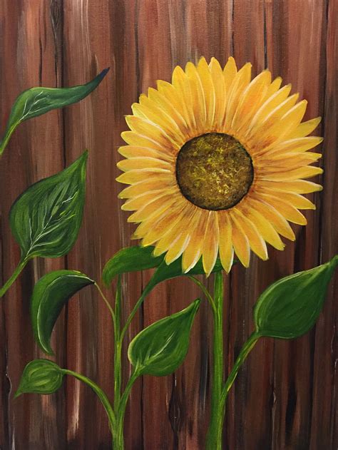 Easy Abstract Sunflower Painting - SUNFLOWER