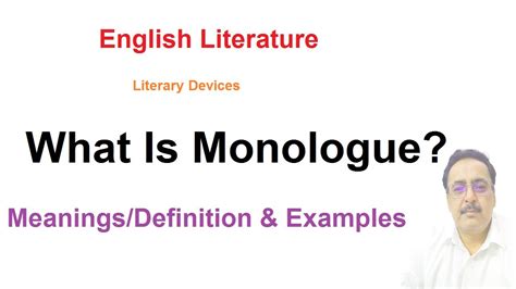 English Literature Literary Device Monologue s' Definition/Meanings & Examples - YouTube