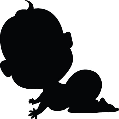 Silhouette Infant Wall decal Child Sticker - Baby bear silhouette png ...