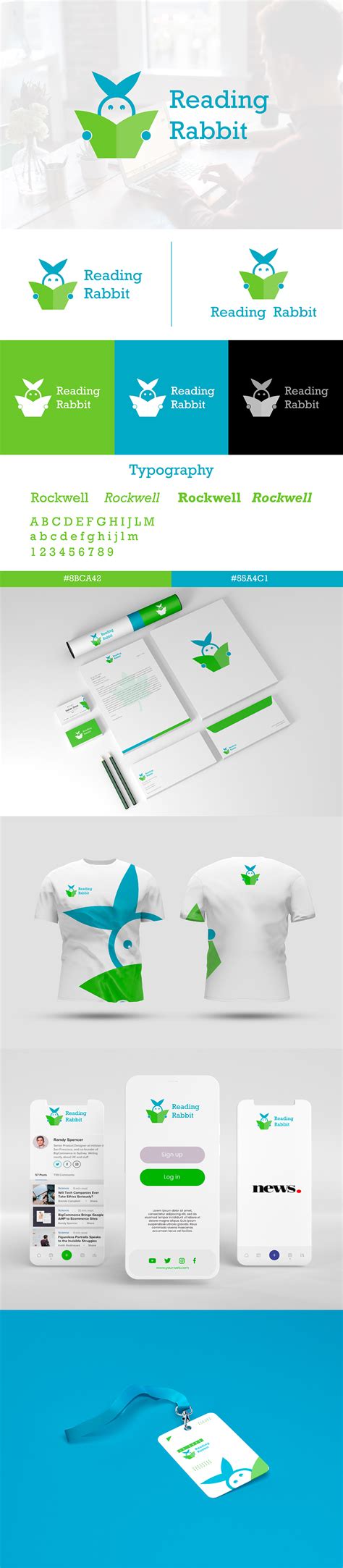 Logo Brand Identity - Reading Rabbit Logo on Behance