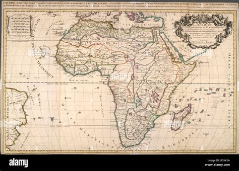 A map of Africa, dated circa 1700. L'Afrique distingueÌ e en ses ...