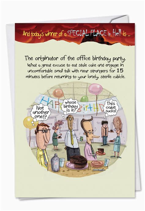 Funny Office Birthday Cards Office Birthday Party Cartoons Birthday Card Mike Shiell | BirthdayBuzz