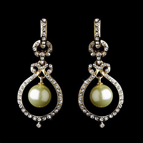 Glamour Pearl Dangle Earrings - Elegant Bridal Hair Accessories