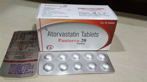 Pantorva-20 ISO Atorvastatin Calcium 20mg, Prescription, Grade Standard: Medicine Grade, Rs 1340 ...